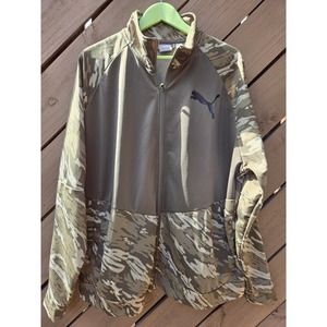 Puma Contrast 2.0 Men’s Jacket Full Zip Green Plus Size 4XL